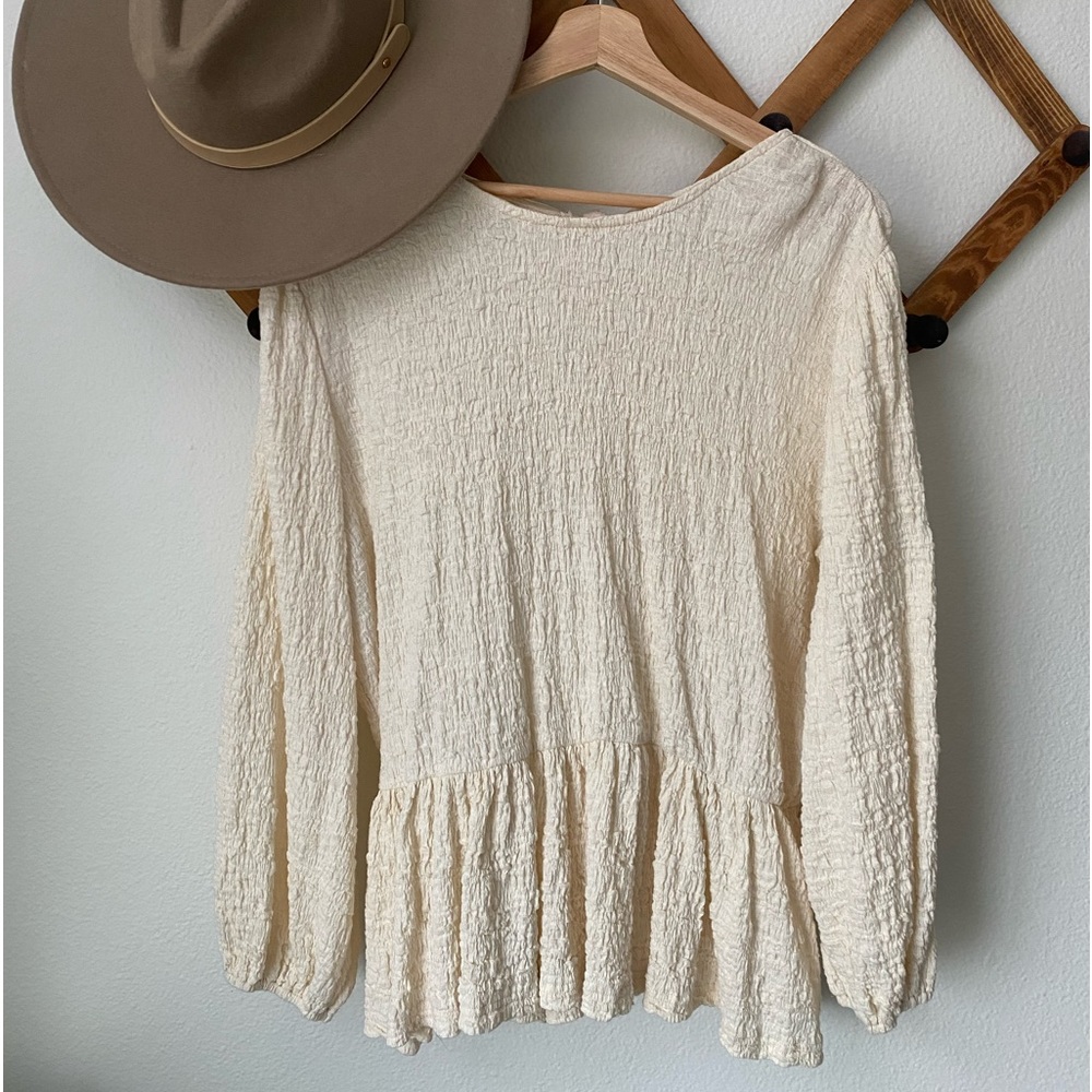 SOLD - Feminine Peplum Blouse